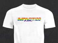 IMPACT's Pride shirt, from the sales of which a portion will be sent to NAGAAA